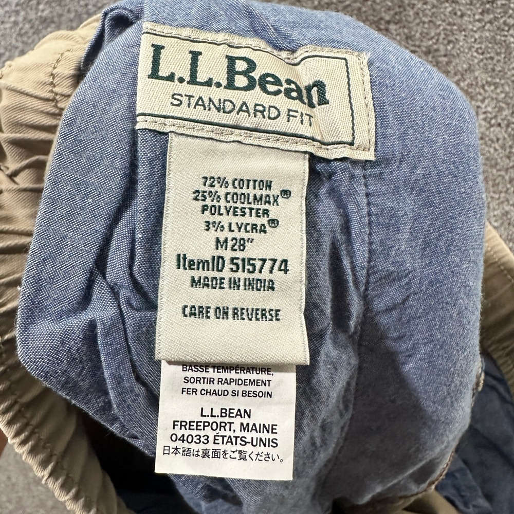 LL Bean Comfort Stretch Dock Pants Men Medium 28" Standard Fit Straight Coastal - Picture 3 of 12